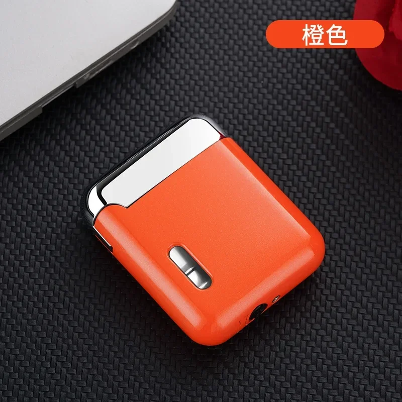 Fashionable Red Flame Gas Lighter Direct Injection Windproof Electroplating Process Compact Body Lighters are unusual