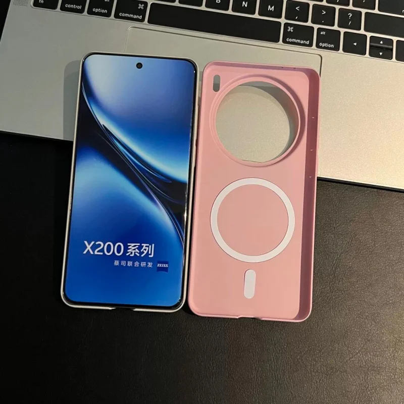 حافظة هاتف Magsafe رفيعة للغاية وبسيطة لهاتف Vivo X200 Pro Mini X200 S20 Pro عدسات ملونة غير لامعة شحن لاسلكي غطاء كمبيوتر صلب