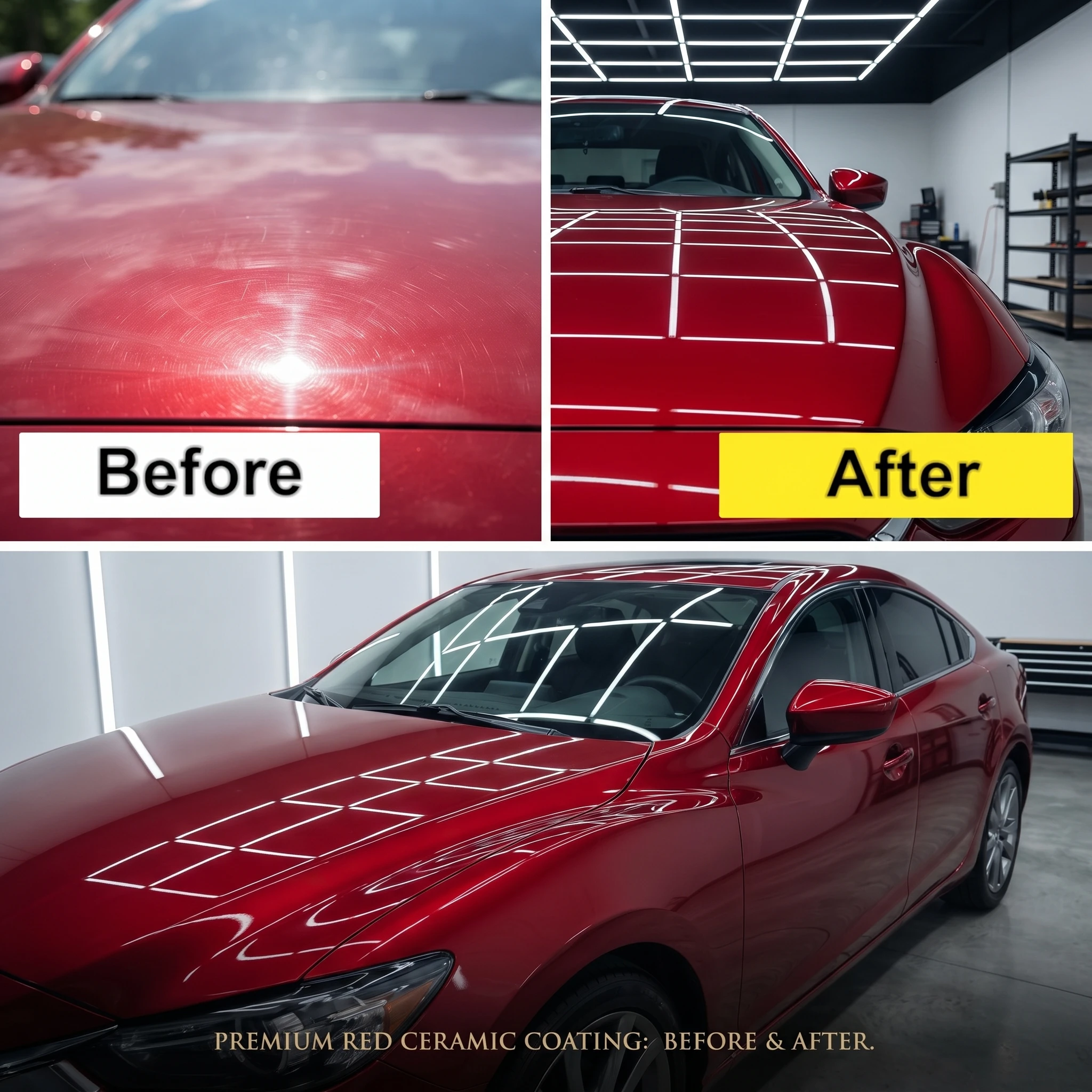 Magic Gem Nano Ceramic Spray Coating – Hydrophobic Car Paint Shield, Polishes and Seals Surfaces for Long-Lasting Gloss