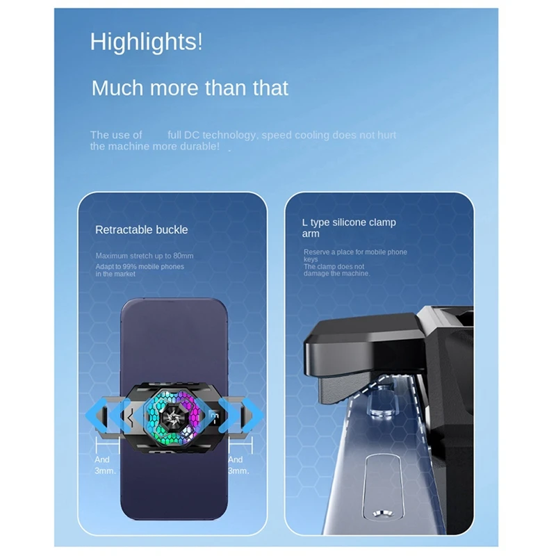 JABS SL31 Mobile Phone Cooler Cooling Fan Radiator TEC Adjustable Semiconductor Refrigeration Game Cooler For Cellphones