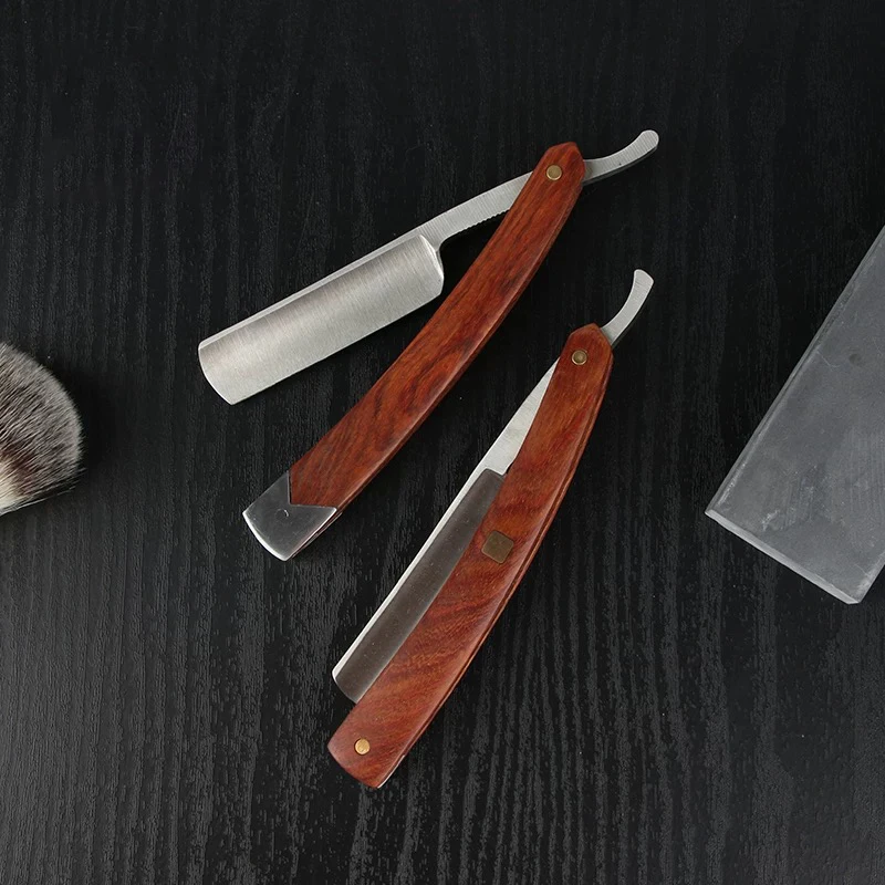 1개입 전문가용 이발소 남성용 면도기 스트레이트 엣지 바버 면도칼 수동 수염 면도 관리 면도기