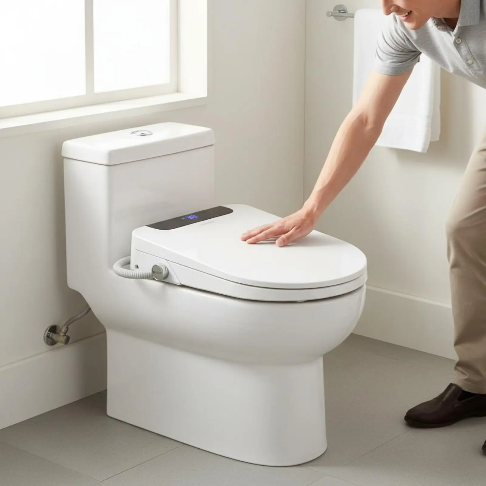Smart Toilet Seat Bidet Drying Function Electric Bidet Toilet Seat Temperature Control Hygienic Clean