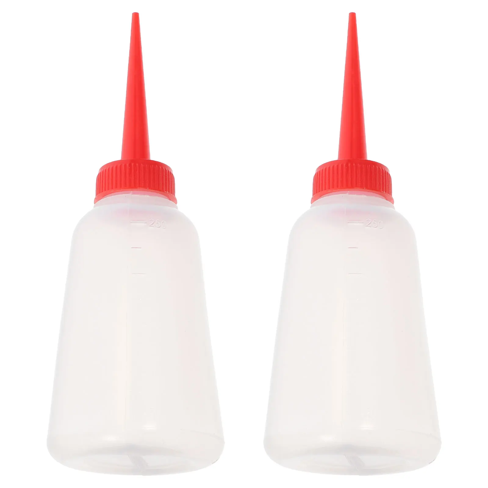 

2pcs Plastic Oil Jugs Sewing Machine Lubricant Bottle Precision Nozzle Lightweight Portable Replacement Spares Red for Needle