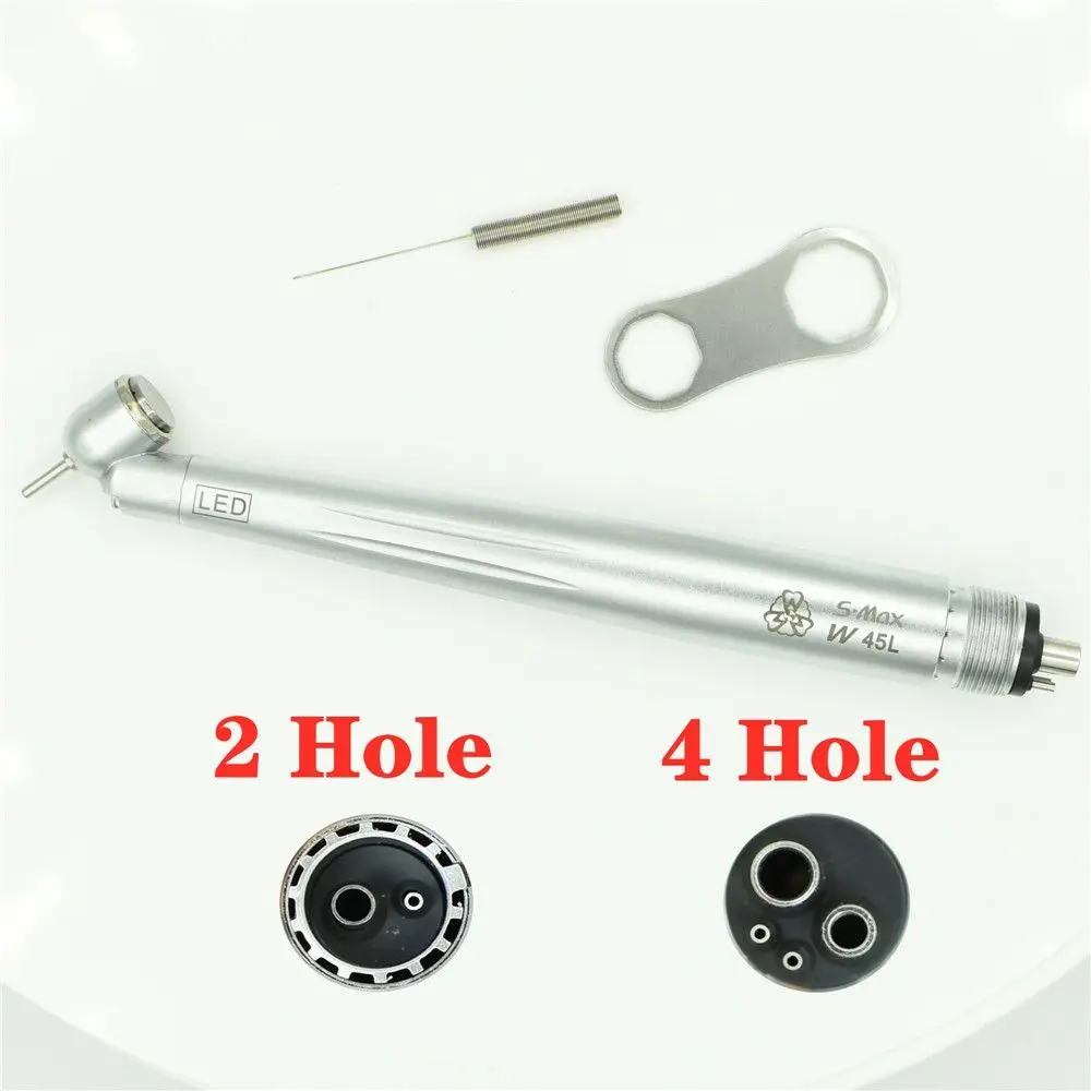 

Стоматологический высокоскоростной наконечник, 45 градусов, 4 отверстия, кнопка, одиночный распылитель воды, стоматологический компактный генератор, стоматологический инструмент