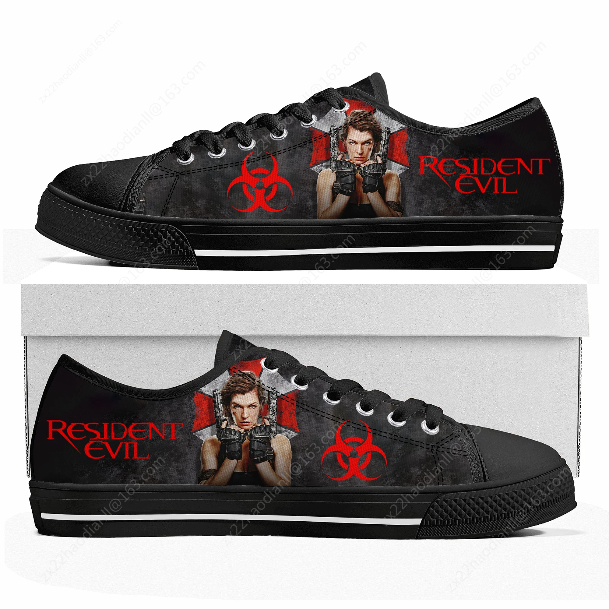 Umbrella Corporation Low Top Sneakers Mens Womens Teenager Zombie Horror Movie Canvas Sneaker couple Casual Shoes Custom Shoe