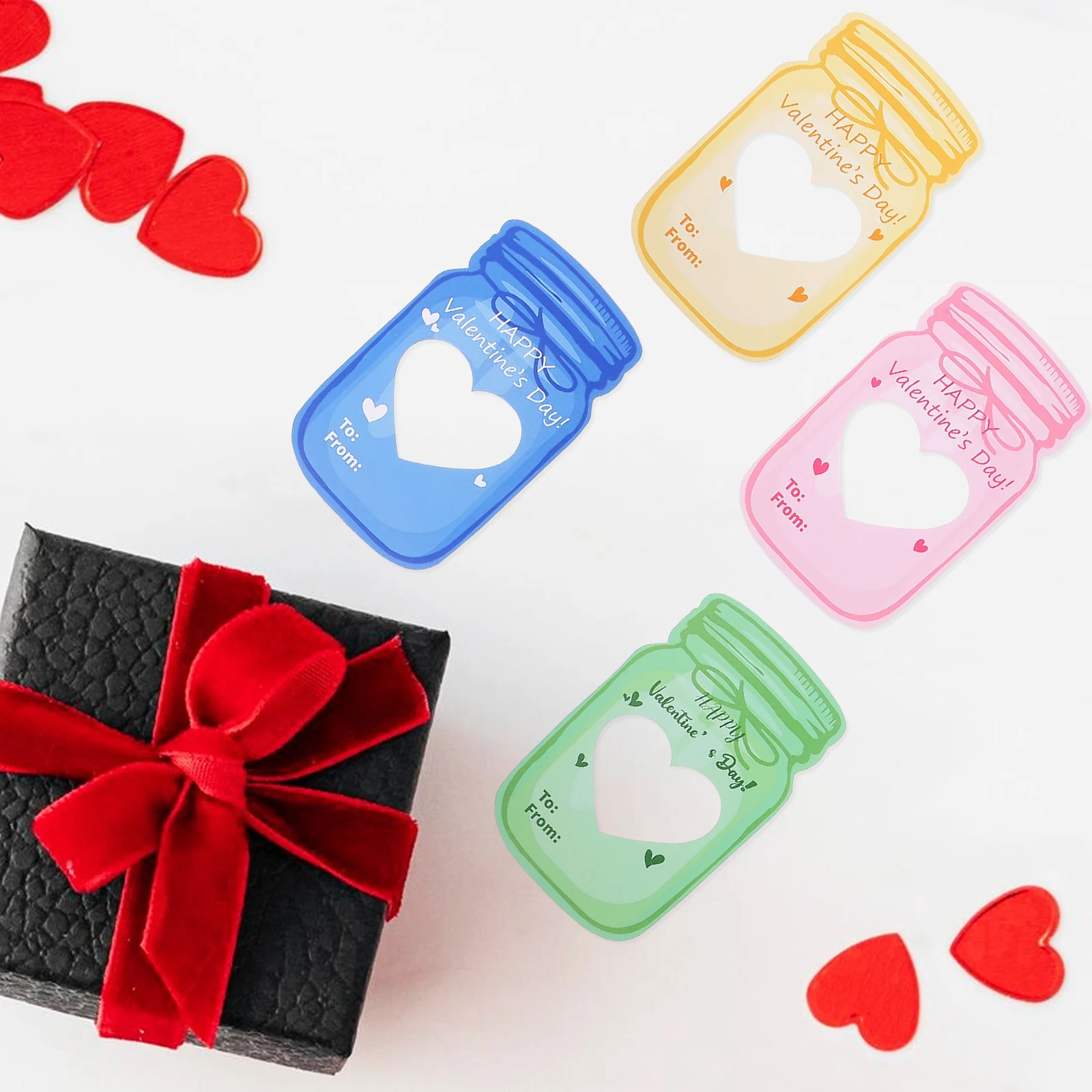 

Valentines Day Drift Bottle Greeting Romantic DIY Blank Writable Stationery Paper Gift for Students Classmates