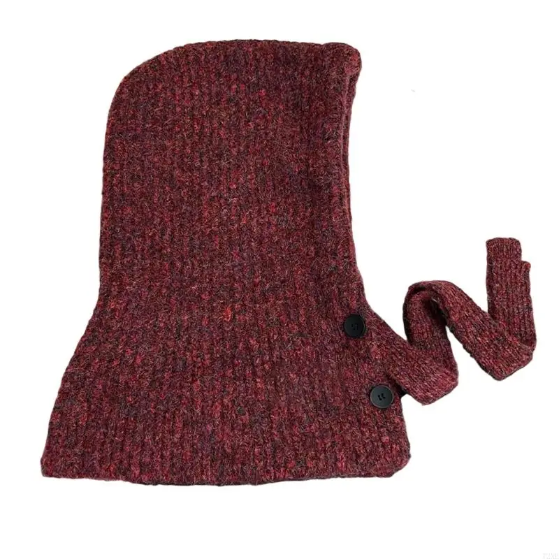 72XE تنفس الشتاء بالاكلافا هوديي وشاح للرقبة البلوز قبعة الصوف مزيج الرقبة الجراب قبعة للمغامرة في الهواء الطلق والعتاد #4