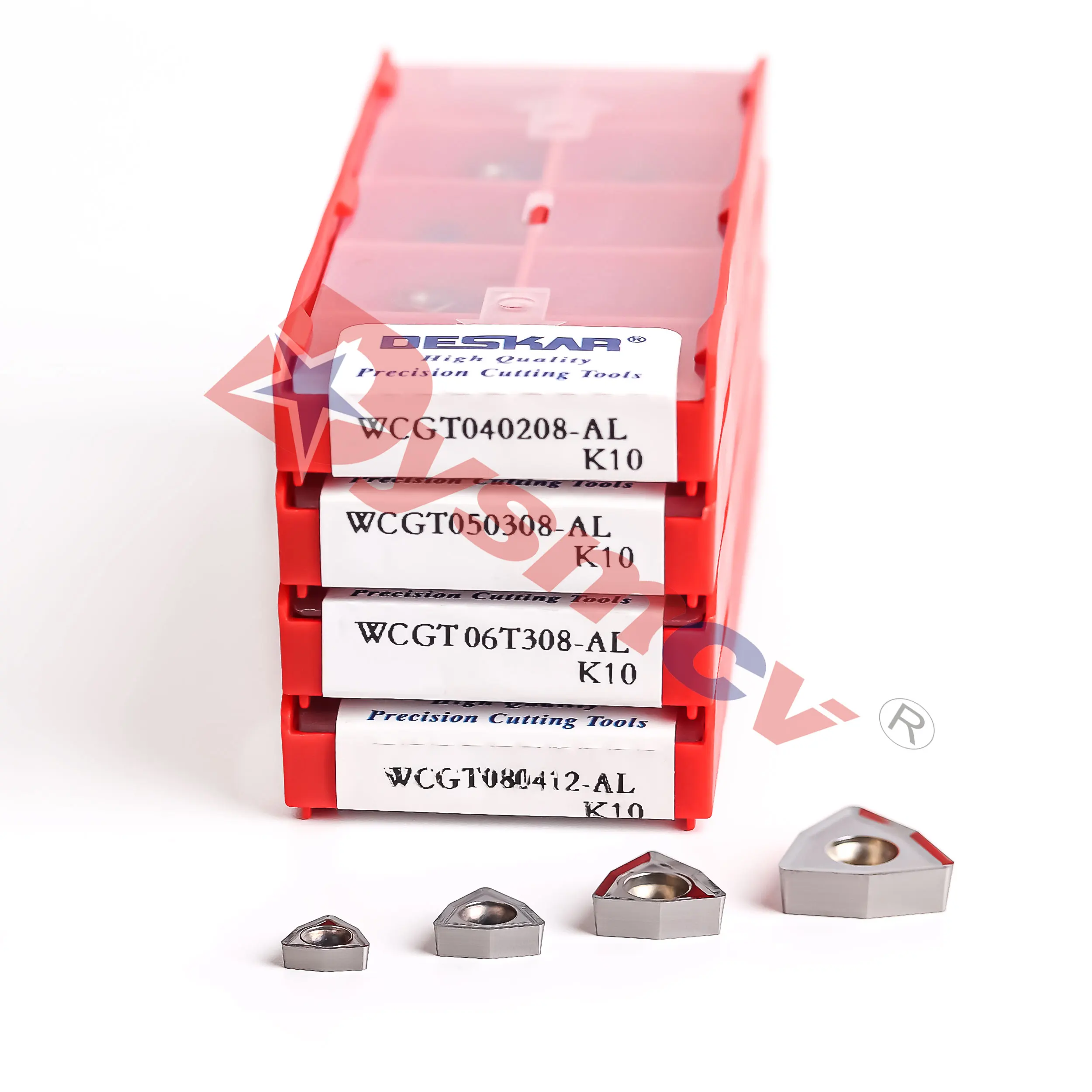 DESKAR WCGT030208 WCGT040208 WCGT050308 WCGT06T308 WCGT080412 AL K10 U-Drill Turning Tool Carbide Insert CNC Lathe Cutter Blades