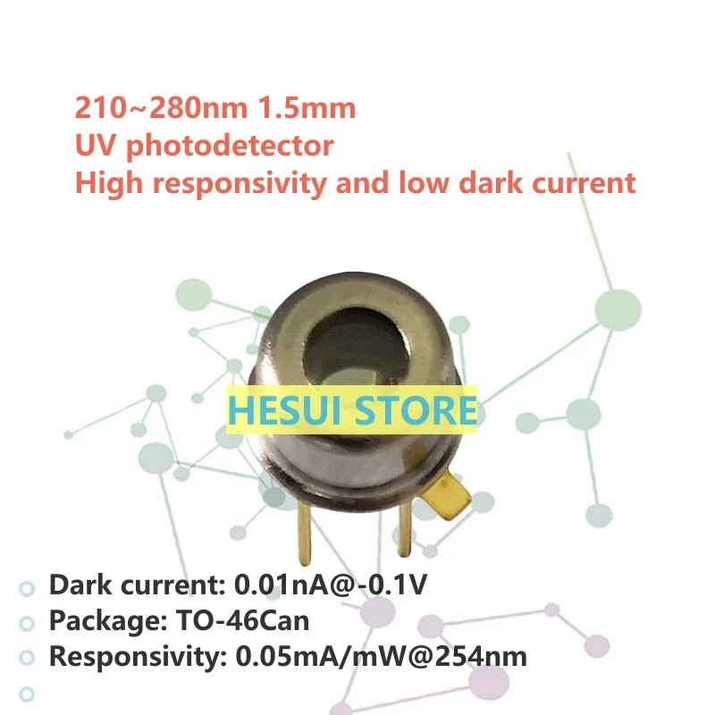 210~280nm 1.5mm UV photodetector High responsivity Low dark current