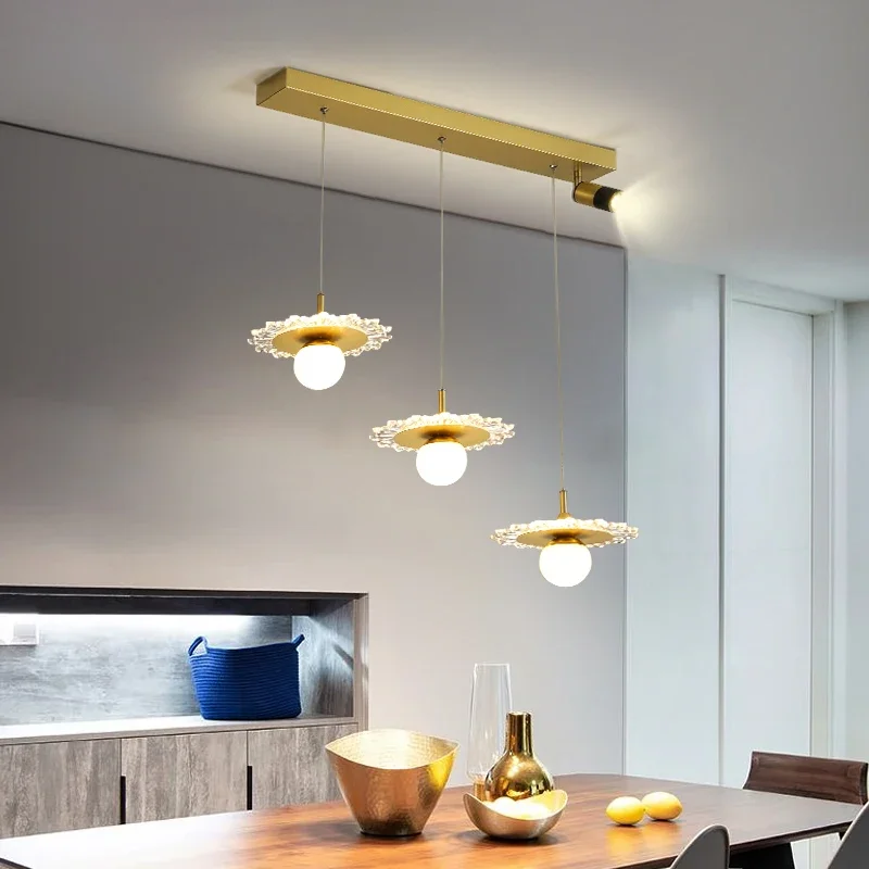 Luz de teto LED com abajur bola de vidro, luzes do candelabro para sala, lâmpadas pendentes e candelabros, utensílios de cozinha, GU10