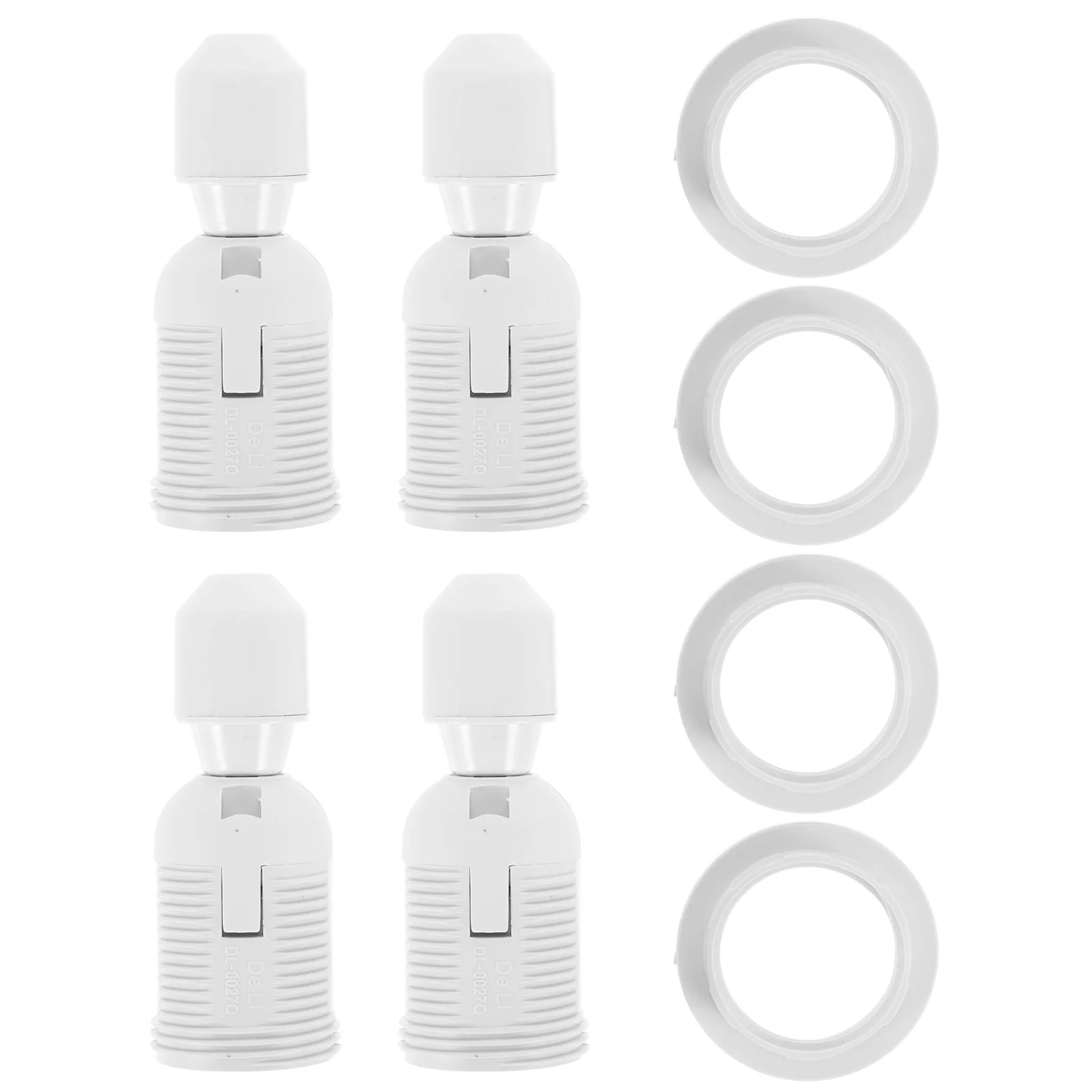 

4pcs E27 Socket Extender Conversion Lamp Holder Adapter Plastic Bulb Socket Extension For Desk Lamp Lighting Fixture Replacement