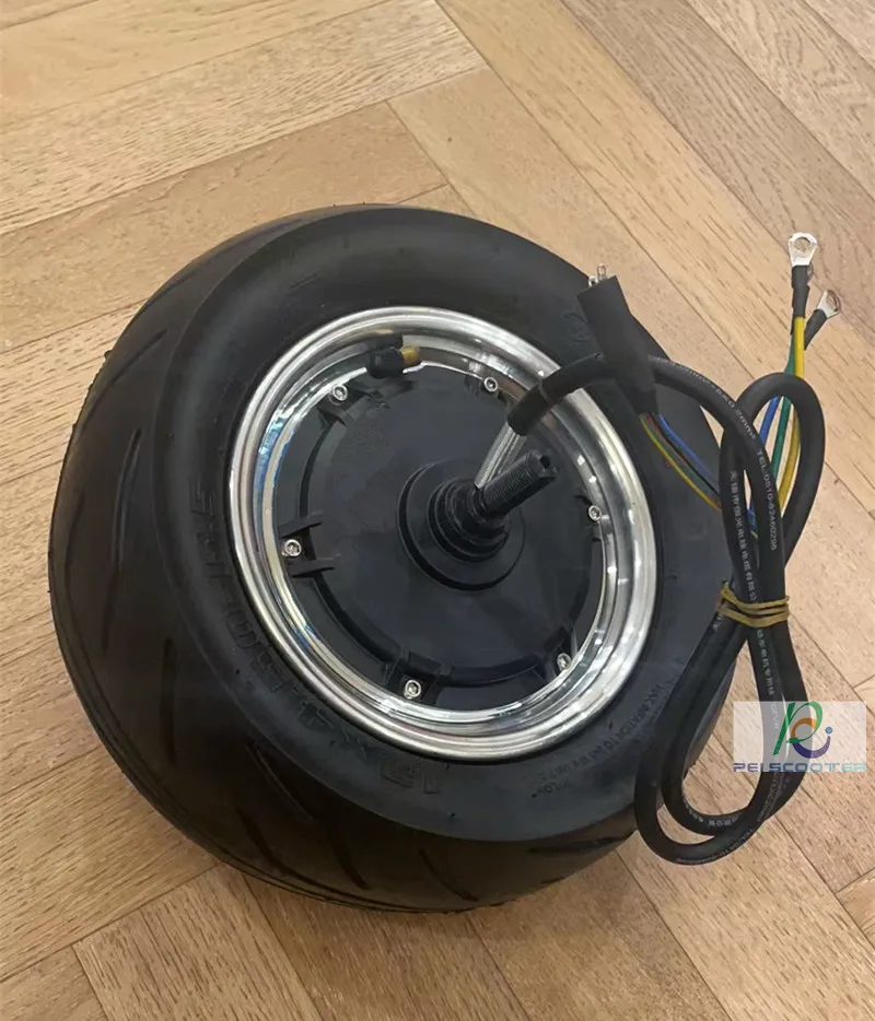 12 Inch 12X4.5-6.5 Wide Tyre Fast Speed Double Axles Brushless Gearless 5000w Hub Wheel 60Nm Scooter Motor phub-1000