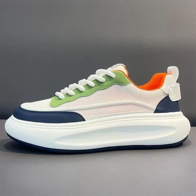 

Men's Breathable Sports Shoes Summer New Style Comfortable Casual Sneakers Fashionable Mesh Upper Versatile White Sneakers