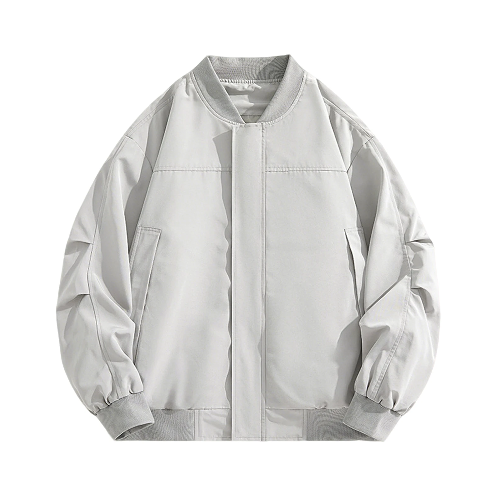 

Mens Japanese Style Jacket Thickened Baseball Flight Coat with Pocket for Men's Winter Cotton Padded Fashion Casual Jacket