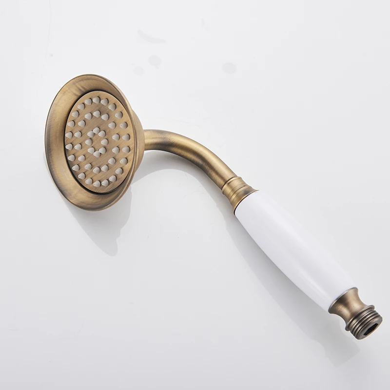 Antique Brass Bathroom Handheld Shower Head Telephone Style Water Saving Hand Shower Head Spray With 1.5m Hose