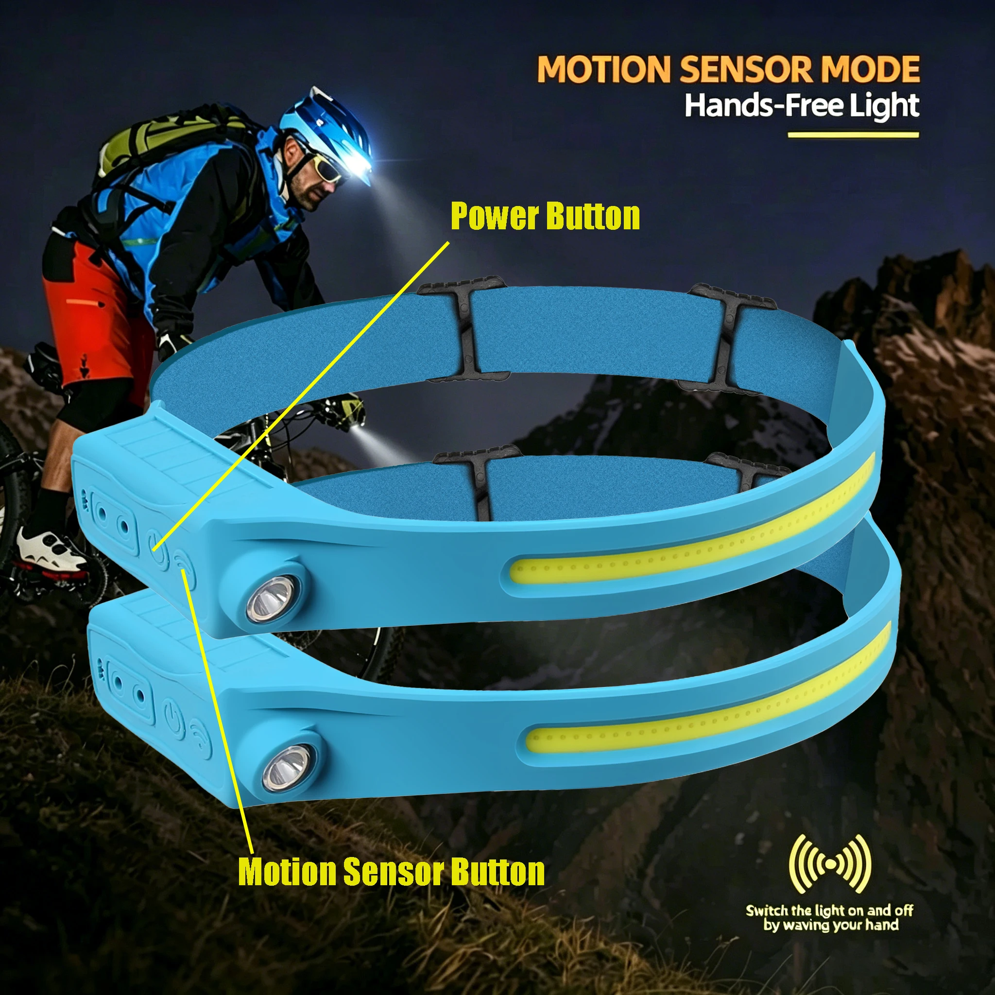 Latarka czołowa E5 z czujnikie – Headlamp Waterproof Rechargeable recenzja i cena