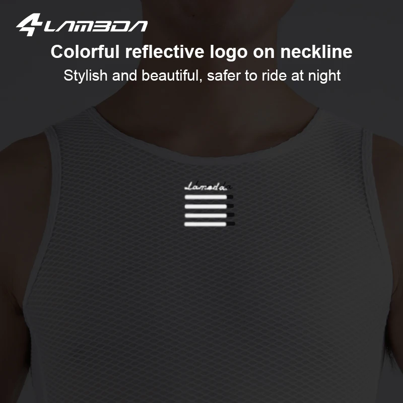 LAMEDA Men's Cycling Base Layer Breathable Mesh Sweatshirt Road Bike Jersey Summer MTB Sleeveless Tops Quick Dry Bicycle Clothes