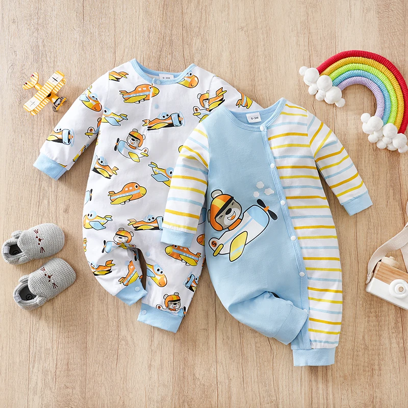 

Two-piece set Boy Baby Clothes 0-18Months Onesie Infant Outfit Toddler Jumpsuit New Costume Romper Long Sleeve Spring and Autumn