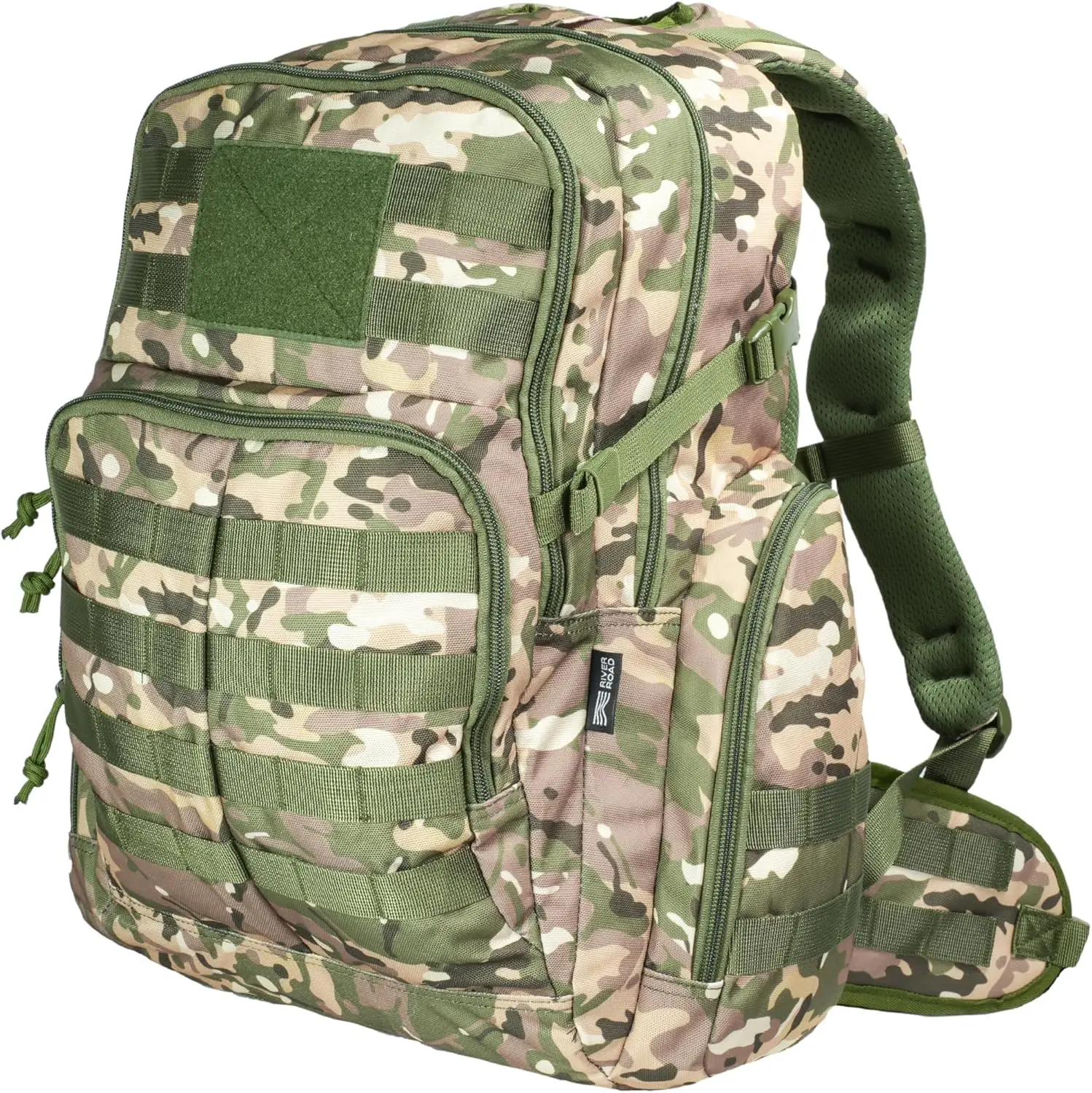 

Huntex 40L Green Camo Tactical Backpack for Men & Women – Military Outdoor Hiking Travel Backpack
