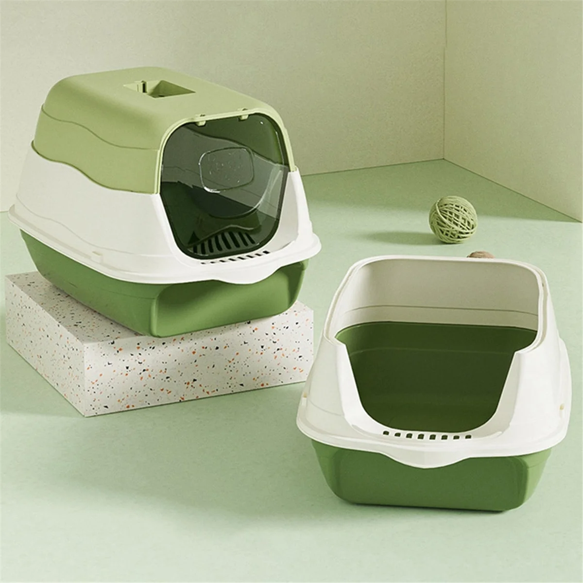 

B-T Fully Enclosed Cat Litter Box Splash-Proof Cat Potty Breathable Removable Kitten Toilet Cat Accessories