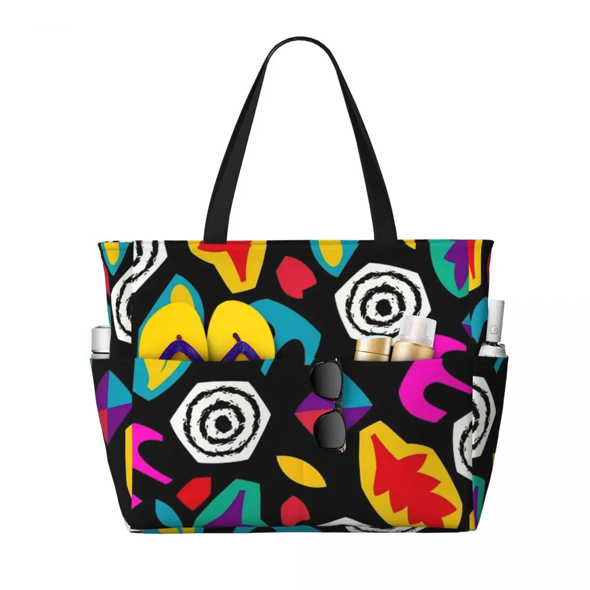 Strange Eleven Pattern Beach Travel Bag, Tote Bag Modern Practical Daily Shoulder Bag Multi-Style Pattern