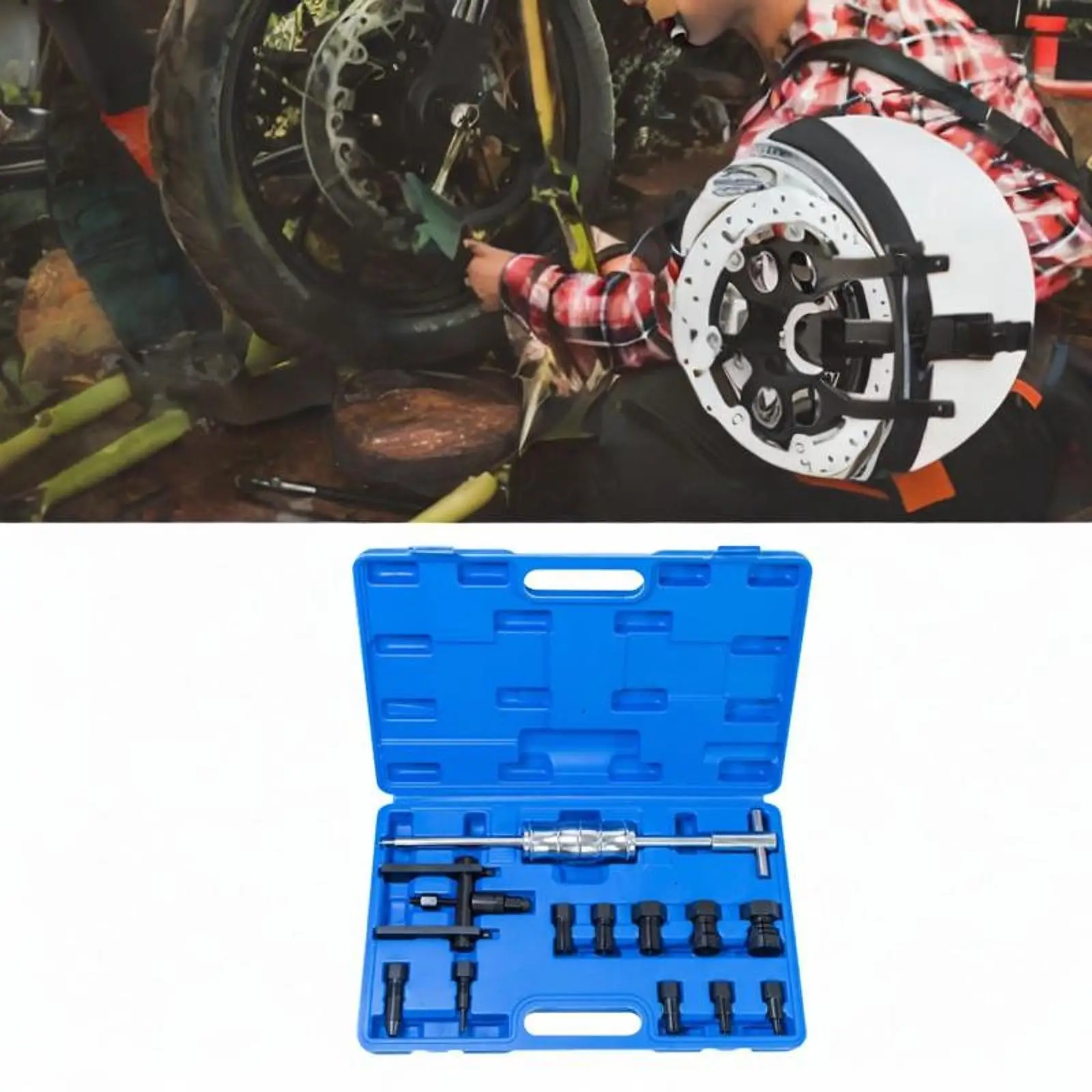 

Generic Inner Bearing Puller Kit, Sturdy Hand Tool Internal Bearing Removal Tool Set for Professional