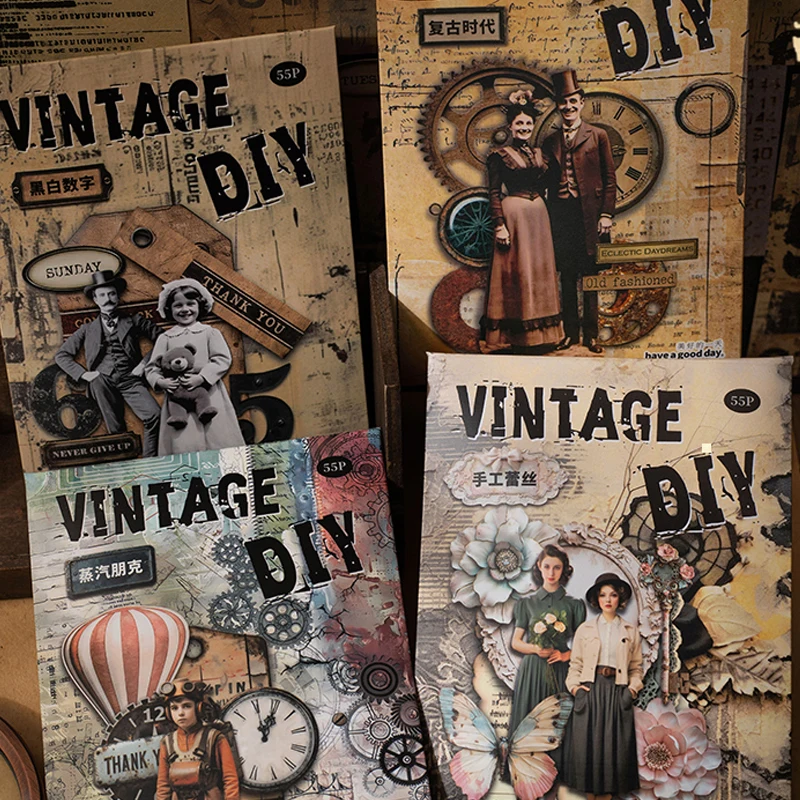 

Mr. Paper, 110 шт./пакет, ретро-довідник, твердый материал для карт, набор наклеек, ретро-серия ручной работы, ретро, европейский и американский стиль, сделай сам