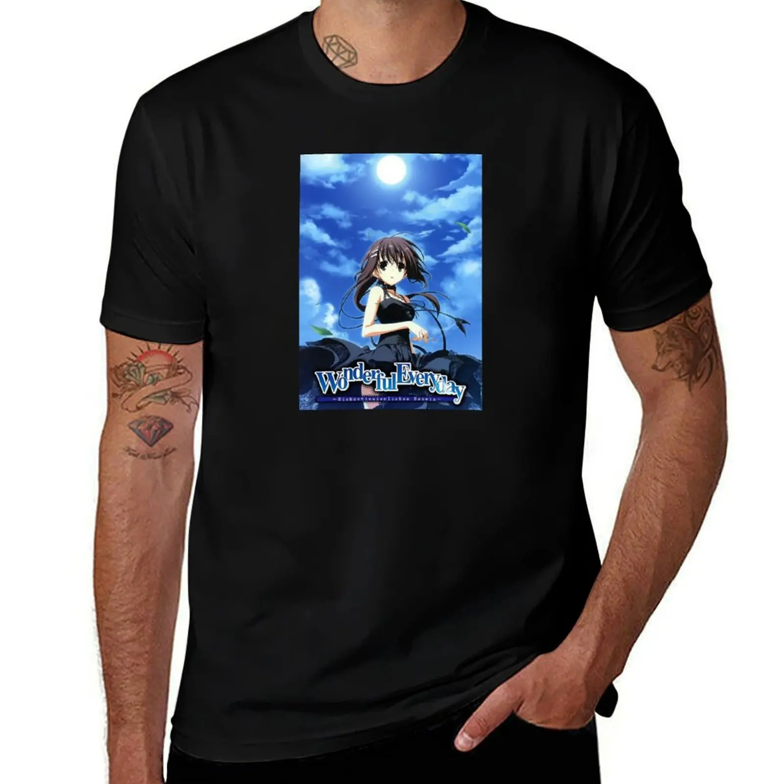 

Subarashiki Hibi VN Art Poster - Minakami Yuki Poster T-Shirt Holiday Party T-Shirt for Men