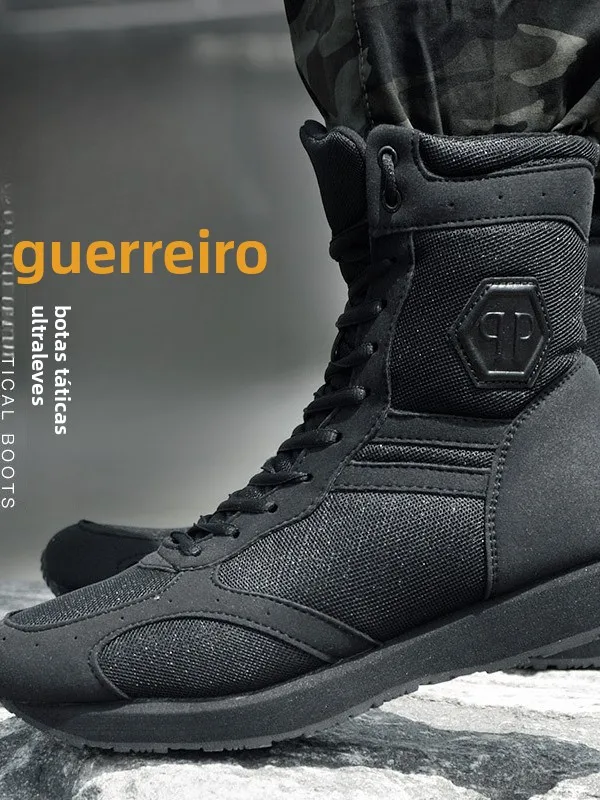 bottes-tactiques-ultra-legeres-pour-hommes-chaussures-de-randonnee-a-tige-haute-chaussures-d'exterieur-anti-usure-respirantes-amortissantes-bottes-de-montagne