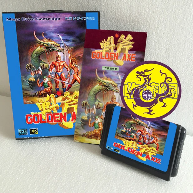 

Golden Axe With JP Box And Manual Book 16Bit MD Game Card For Sega MegaDrive Genesis Consoles