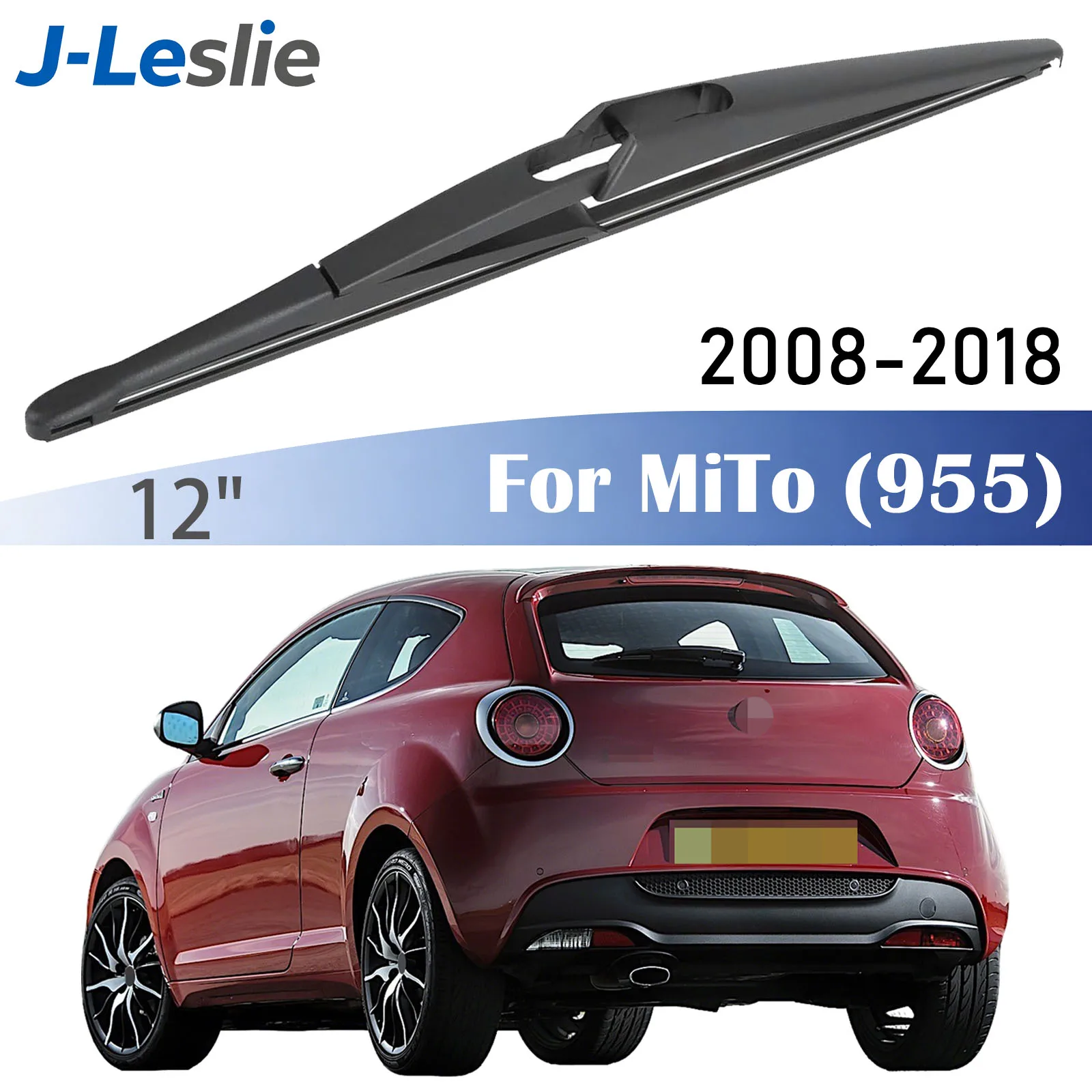 

12" Rear Wiper Blade For Alfa Romeo MiTo 955 2008-2018 Windshield Windscreen Wipers Washer Window Rain Brushes Car Accessories
