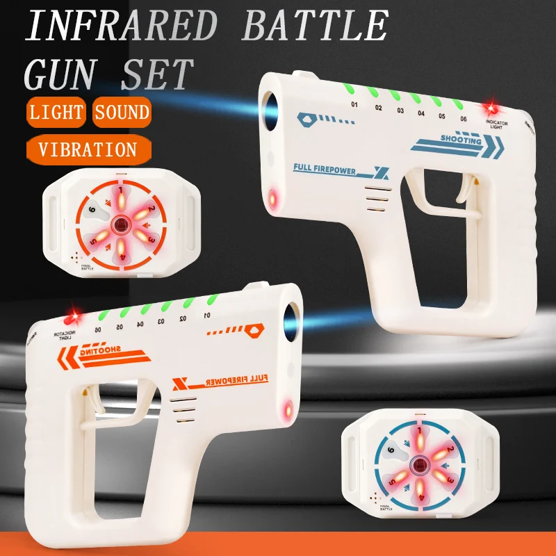 

Лазерная бирка, набор боевых игровых пистолетов, электрические инфракрасные игрушечные пистолеты, оружие, детский лазерный ударный пистолет для мальчиков, дети в помещении, на открытом воздухе