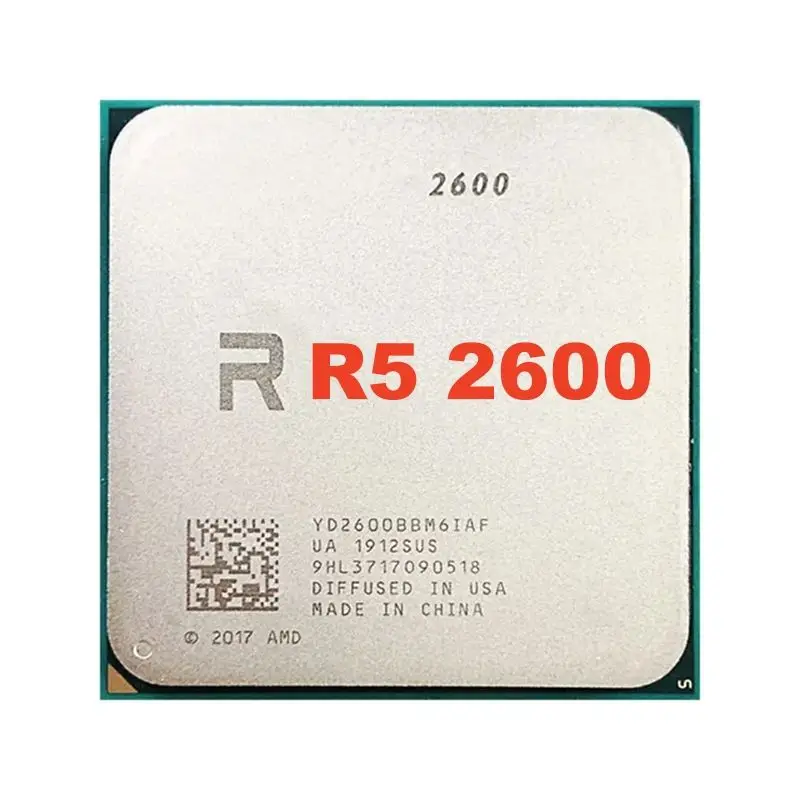 CPU R 5 2600 R5 2600 3.4GHz Six-Core Twelve-Thread 65W Best price New Processor YD2600BBM6IAF Socket AM4 for Desktop PC