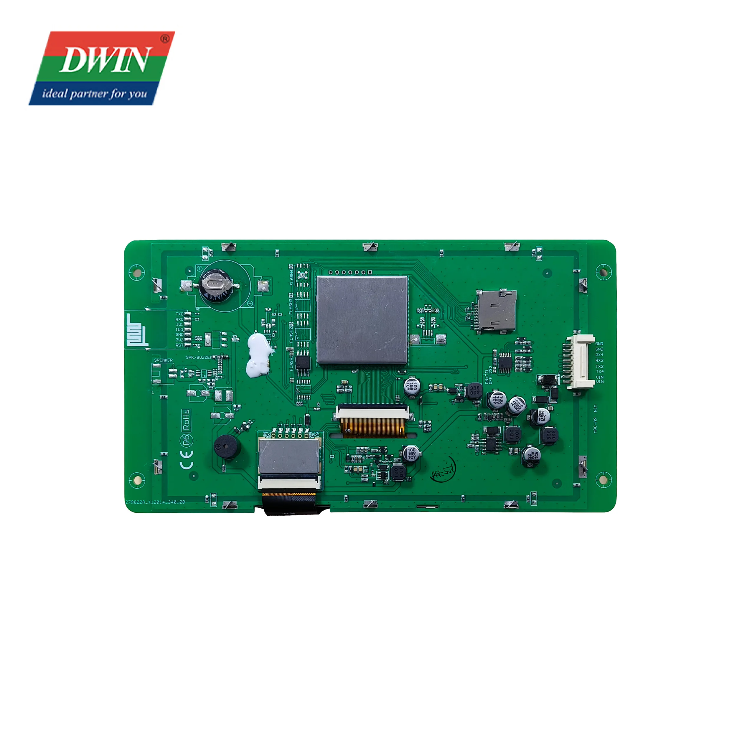 2026 7 Inch High Brightness LCD Screen 800*480 HMI Smart UART 262K Colors TN TFT Display Capacitive Touch Panel Screen