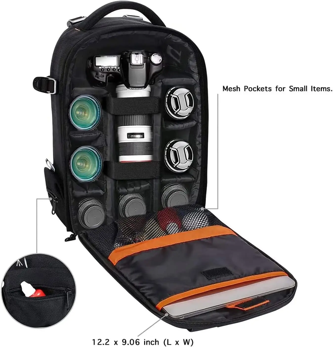 Outdoor Camera Bag Shockproof Video Digital Shoulder Camera Backpack Shockproof Photography Camera Case for Canon Nikon Sony