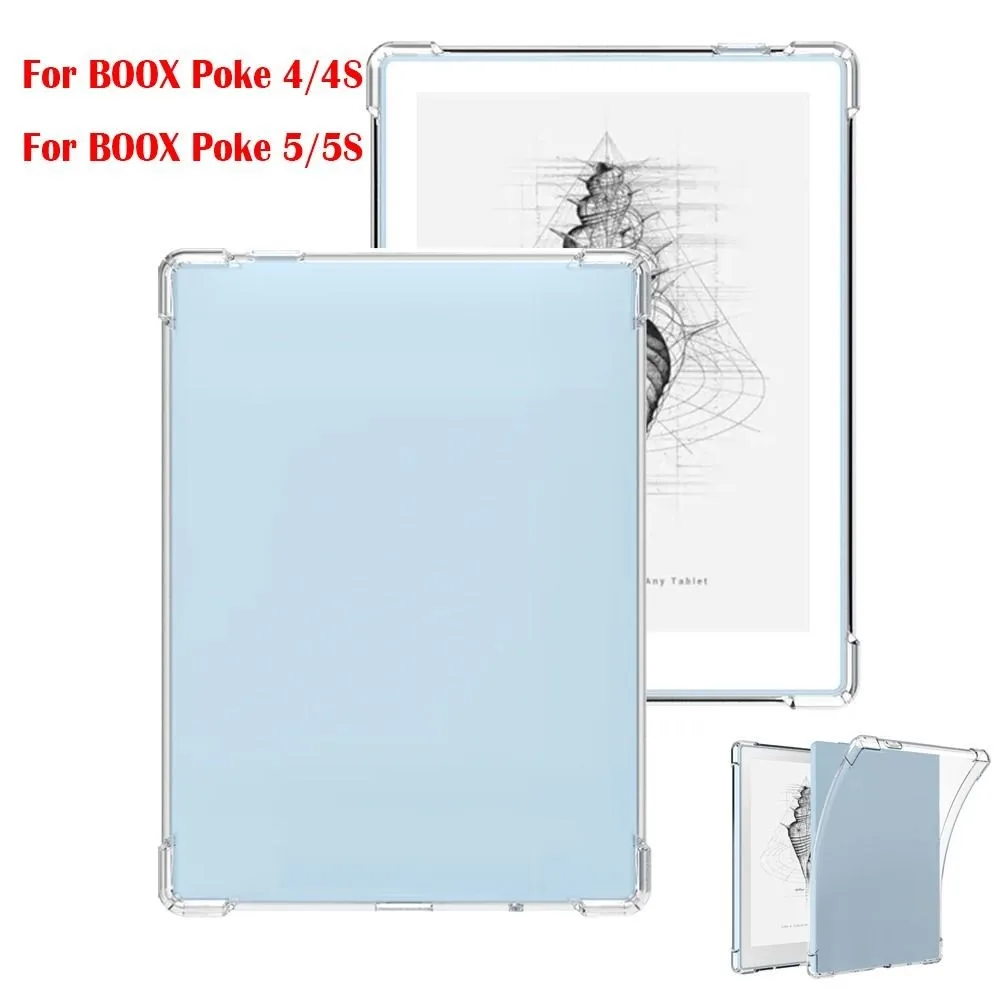 

For Onyx Boox Poke Go6 5 5S 4 4S 6.0 inch e-Reader Clear Case Shockproof Soft Protective Shell Ultra Thin TPU Airbag Case