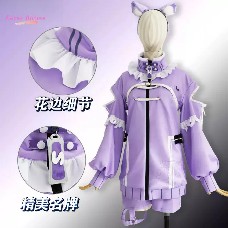 

Nekomata Okayu Cosplay Costume Uniform Halloween Carnival Party Christmas Play Role Clothes Clothing