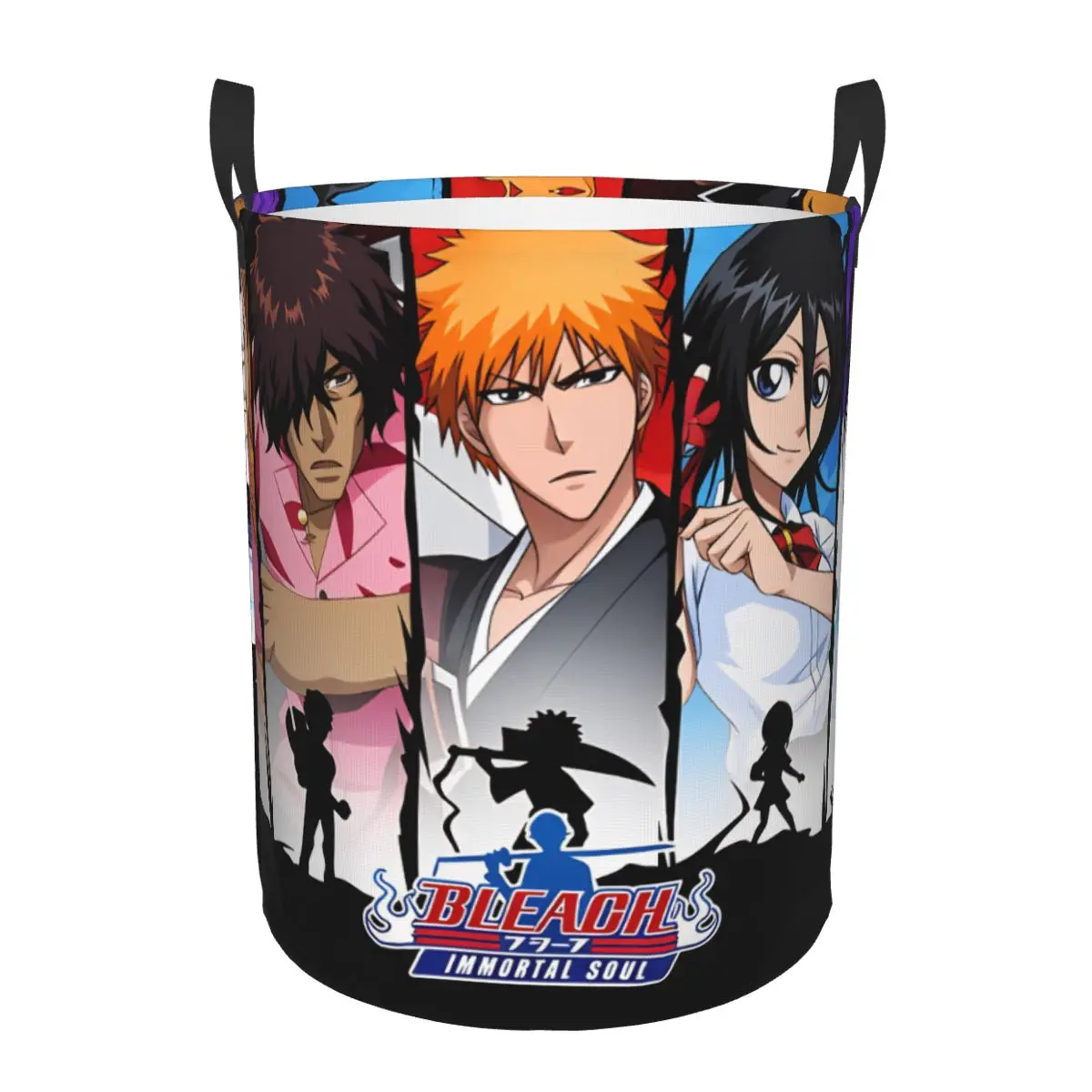 Cesto de Roupa Suja Kon Bleach Orihime Inoue Ichigo Kurosaki para Itens Domésticos, Organizador de Banheiro, Cestos de Armazenamento