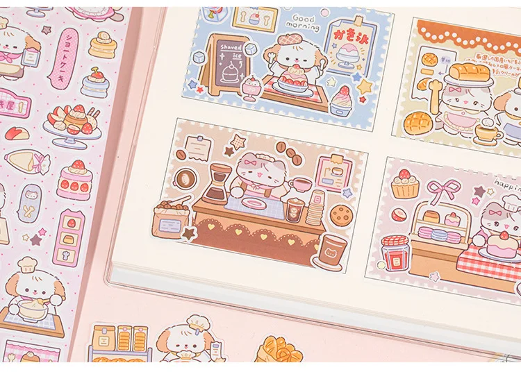 1 Rolle niedliches Cartoon-Washi-Tape mit hübschen Aufdrucken für Journal Kaka Card DIY Crafts – Detail 16