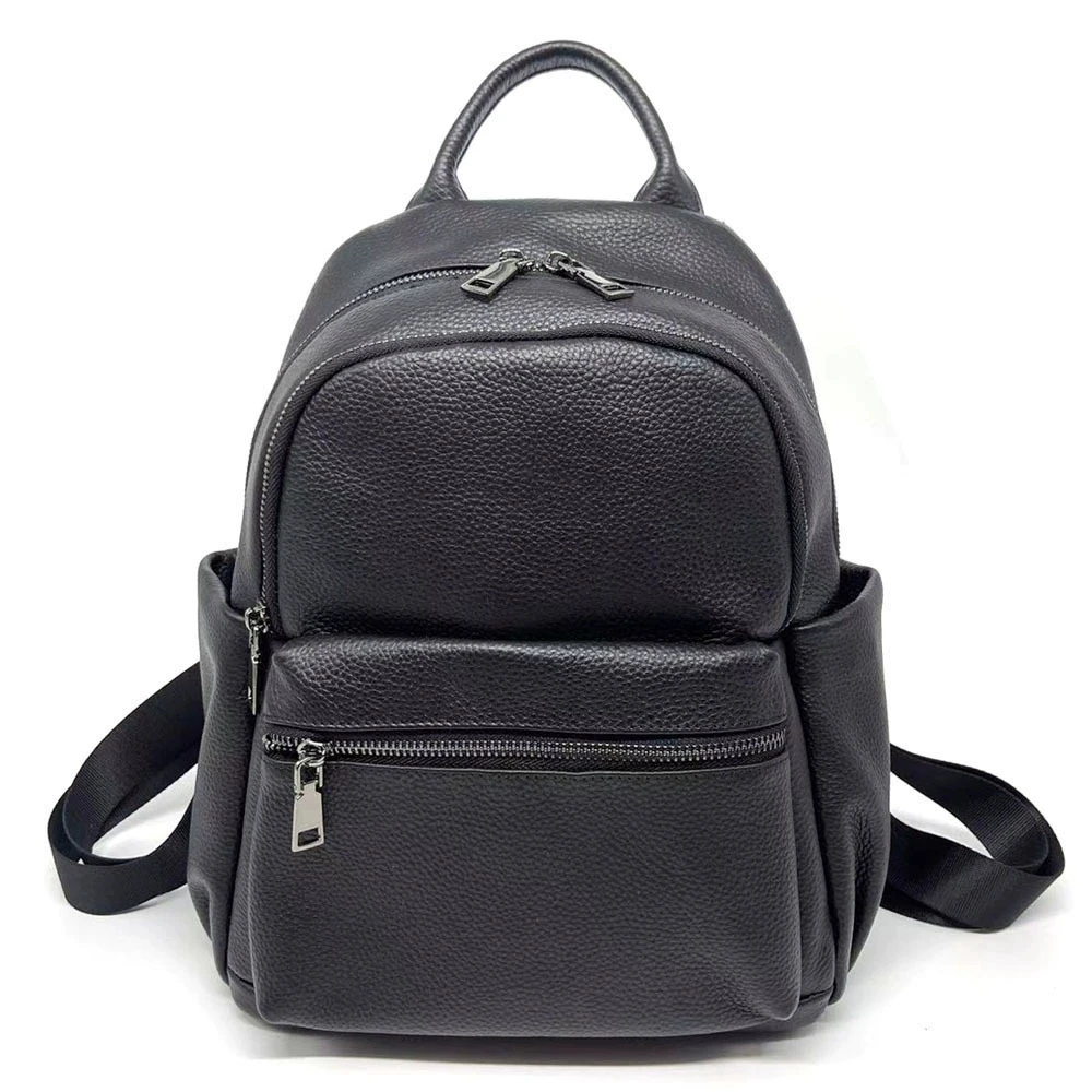 

Повседневный рюкзак из натуральной коровьей кожи, женский черный женский дорожный рюкзак на плечо, небольшой рюкзак из натуральной кожи