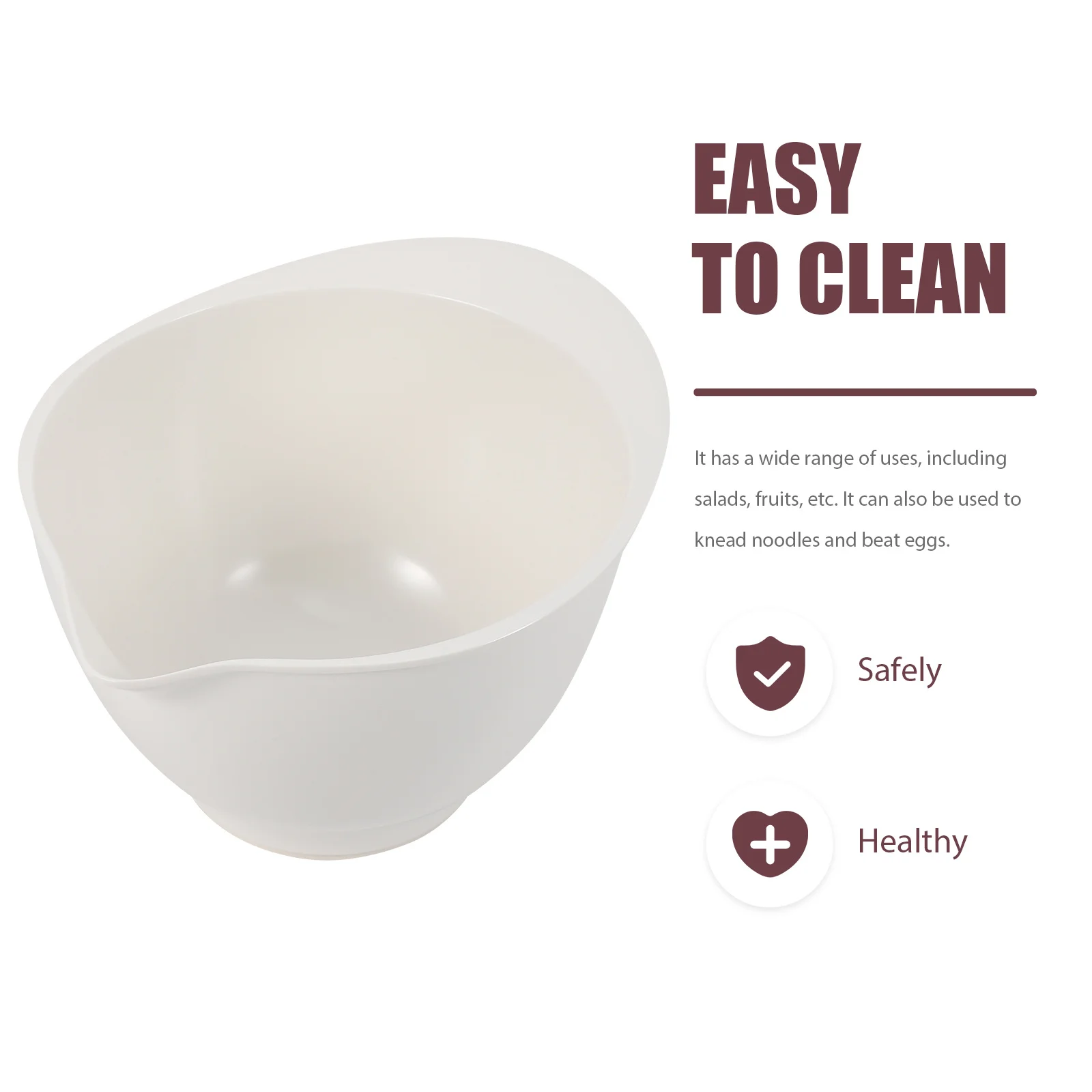 

Mixing Bowl Kitchen Egg Holder Round Serving Large Food Prep Bowls with Lid Salad