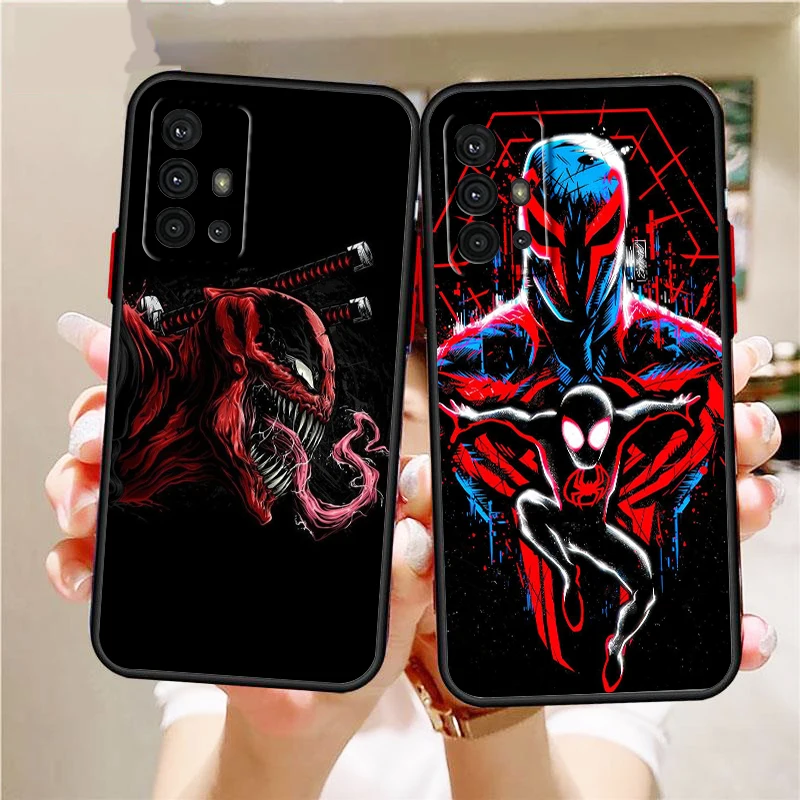 Marvel Cool Venom Spider Man Frosted Translucent For Samsung Note 20 A35 A03 A54 A31 A22 A34 A14 A24 A04 A55 5G Cover