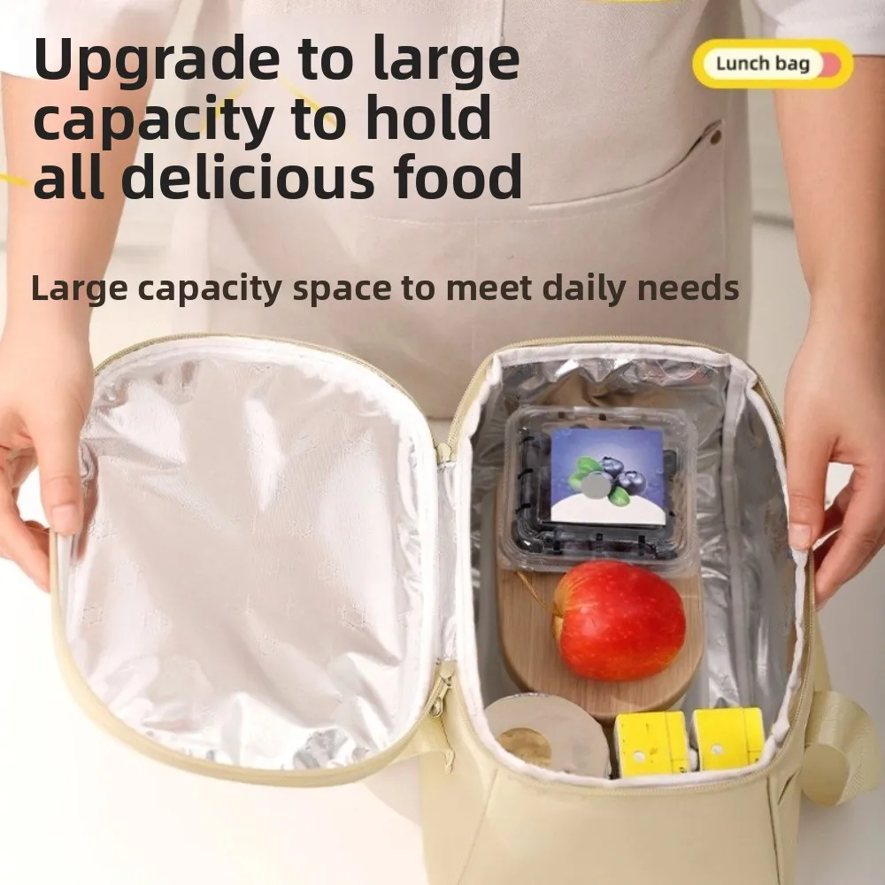 Fashion Cute Insulated Thermal Bag Waterproof Large Capacity Cartoon Lunch Bag Student Office Worker Picnic Handbag Camping