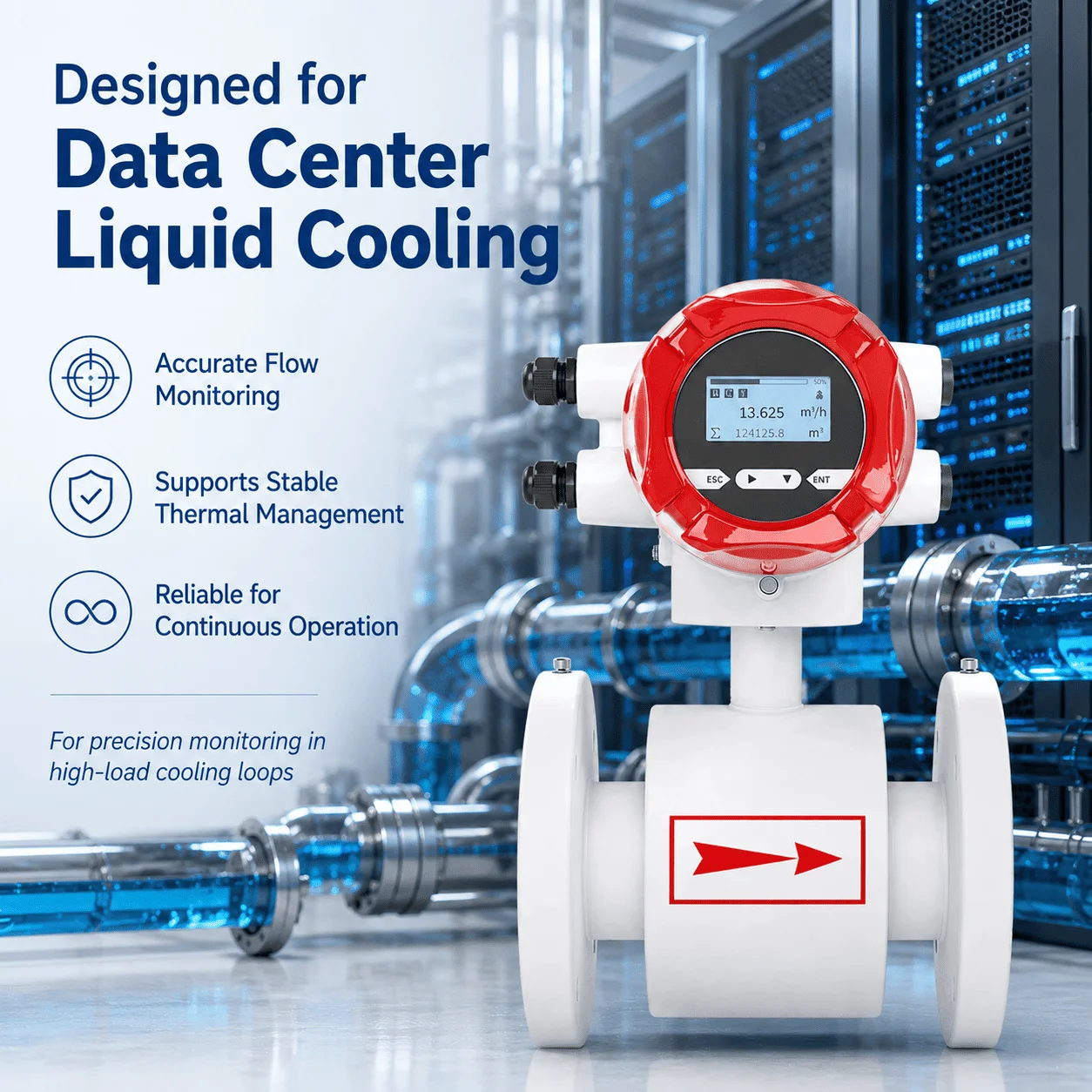 Rs485 4-20mA Magnetic Water Flow Meter 4-20ma Ss316l Split Type Electromagnetic Flow Meter with Lcd Display and Data Logging