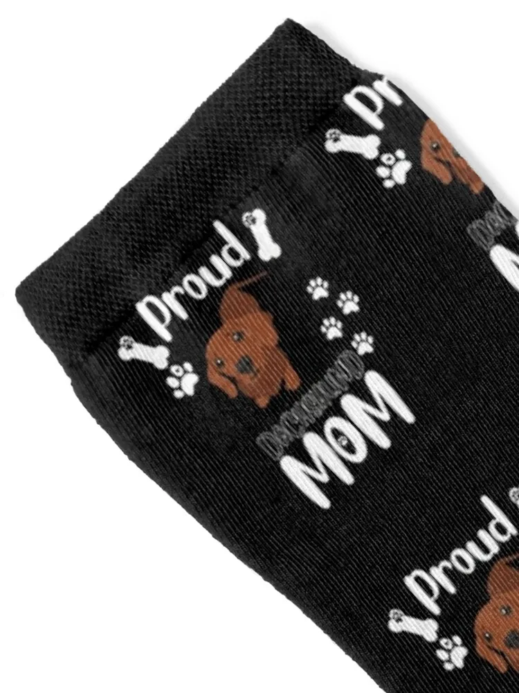 Proud Dachshund Mom Socks Stockings man kawaii tennis anime Boy Socks Women's