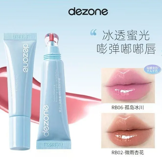 

DEZONE Lip Gloss Watery Shine Lip Tint with Crystal Glass Effect | Moisturizing Nude Lipstick | Non-Sticky Lip Glaze