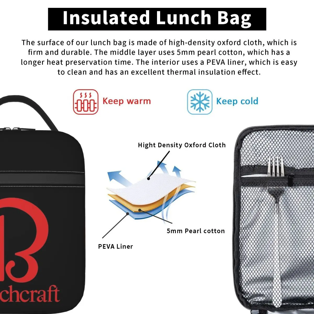 Beechcraft Aircraft Aviation POCKET SIDE Insulated Lunch Bag for Women Children Portable Food Boxes Thermal Lunch Box Tote
