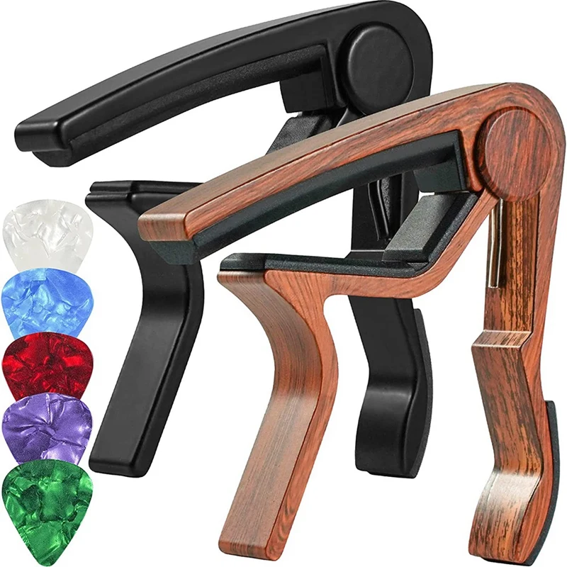 2Piece Guitar Capo For Acoustic And Electric Guitar With Pick Guitar Accessories