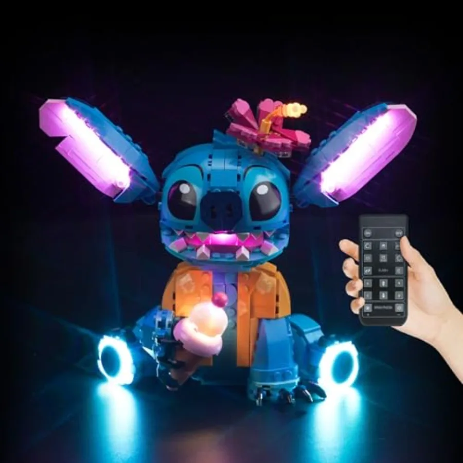 

Upgraded Led Light Kit Compatible with Lego 43249 Stitch Toy Building Set Remote Control Version Compatible with Lego 43249 Mod