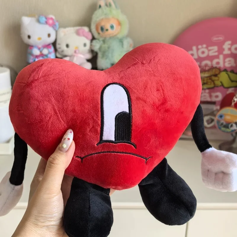 Abstract Red Heart Plush Pillow Cute Stuffed Toy For Couple Valentines Gift For Girlfriend Home Sofa Decor Throw Pillow